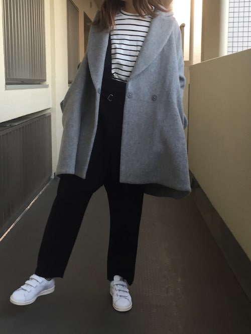 美品 エンフォルド ショートビーバーAラインコート ネイビー ウール ENFOLD（エンフォルド）の「ショートビーバーAラインコート（その他