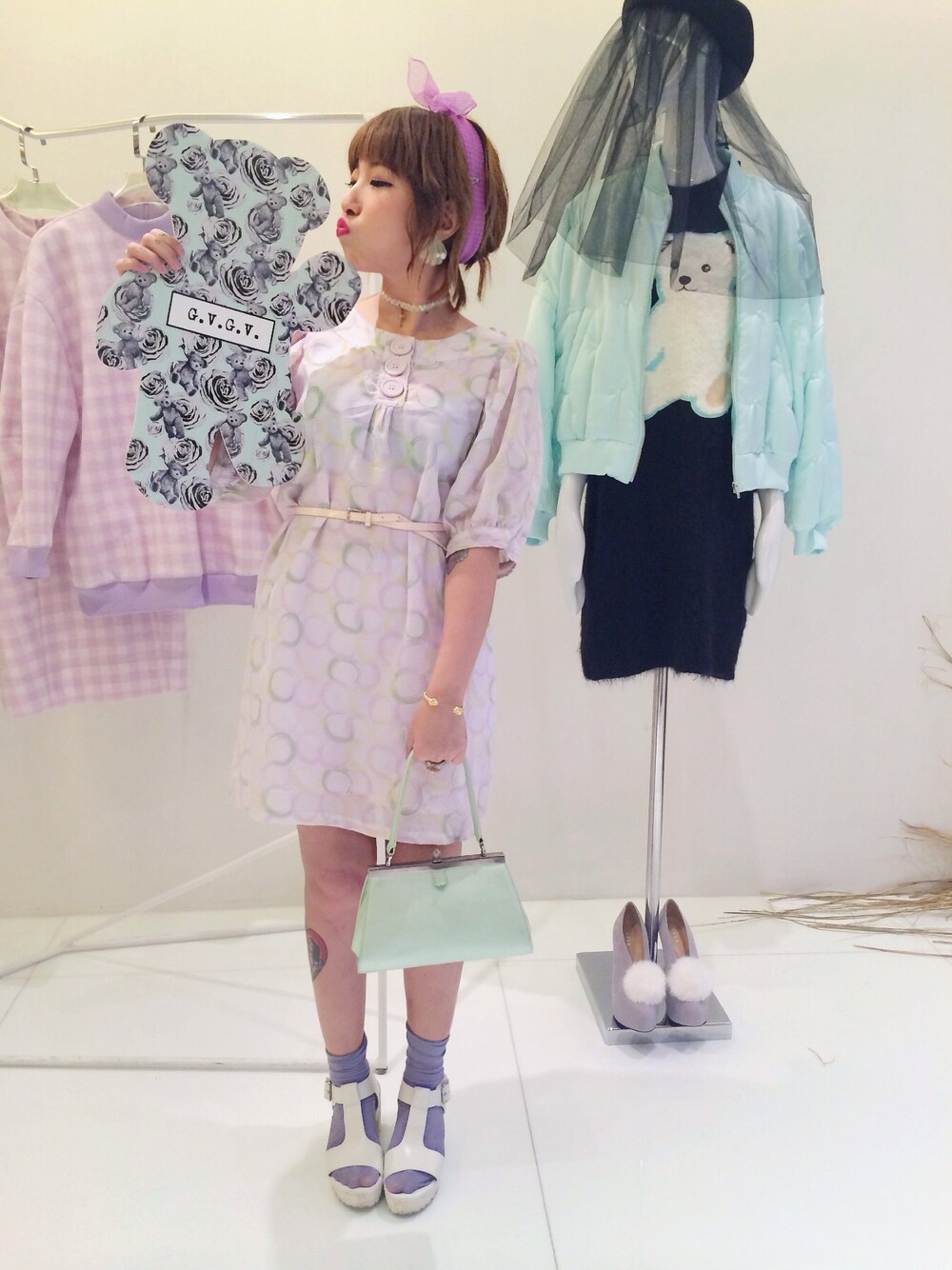 「vintage」｜「VINTAGEのアイテム（ワンピース、その他）」を使った、Ruby Gloomさん（レディース・157cm）の夏コーディネートの1枚目の写真