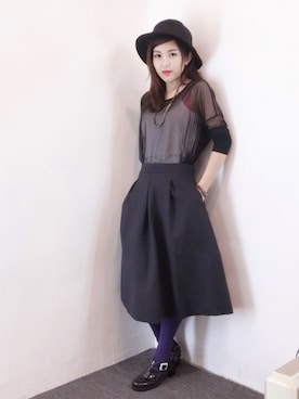 「MONKI（モンキ）のアイテム（アンサンブル）」を使った、Kayte さん（レディース・157cm）の夏コーディネート