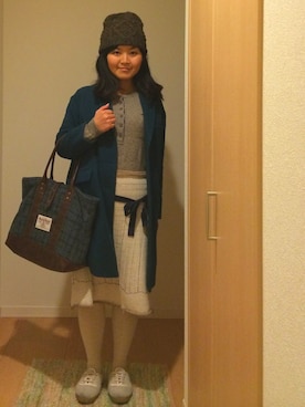 「chambre de charme（シャンブルドゥシャーム）のアイテム（シューズ）」を使った、YumiTeaさん（レディース・156cm）の冬コーディネート