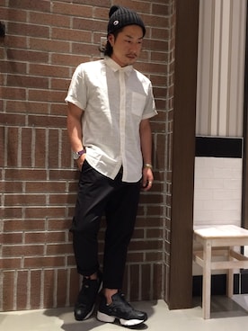 「Champion（チャンピオン）のアイテム（帽子）」を使った、しょうへいさん（メンズ・162cm）の夏コーディネート