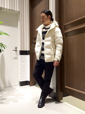 「RAGEBLUE（レイジブルー）のアイテム（ダウンジャケット/コート）」を使った、しょうへいさん（メンズ・162cm）の秋コーディネート