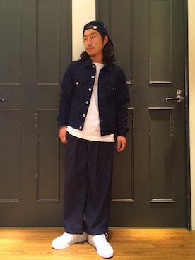 「RAGEBLUE（レイジブルー）のアイテム（キャップ）」を使った、しょうへいさん（メンズ・166cm）の冬コーディネート