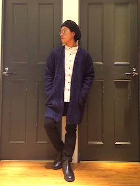 「RAGEBLUE（レイジブルー）のアイテム（ハンチング/ベレー帽）」を使った、しょうへいさん（メンズ・166cm）の秋コーディネート