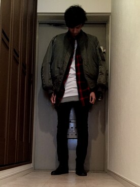 「Alfred Sargent（アルフレッド・サージェント）のアイテム（ブーツ）」を使った、TagoMagoさん（メンズ・183cm）の冬コーディネート