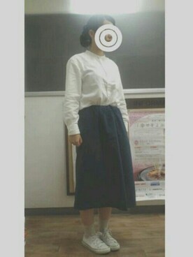 「アイテム（ヘアアクセサリー、ブルー系）」を使った、。さん（レディース・162cm）の秋コーディネート