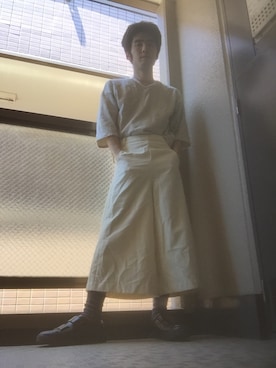 「HARE（ハレ）のダブルベルトスニーカー(HARE)（スニーカー）」を使った、トネちゃんさん（メンズ・165cm）の春コーディネート