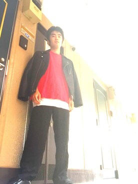 「HARE（ハレ）のダブルベルトスニーカー(HARE)（スニーカー）」を使った、トネちゃんさん（メンズ・165cm）の秋コーディネート