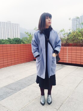 「mixxmixのアイテム（ダウンジャケット/コート）」を使った、Melissaさん（レディース・154cm）の冬コーディネート