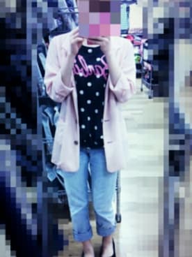 「UNIQLO Tシャツ」｜「アイテム（テーラードジャケット）」を使った、なのひーさん（レディース・158cm）の春コーディネート