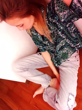 「UNDER ANAP（アンダーアナップ）のアイテム」を使った、なのひーさん（レディース・158cm）の春コーディネート