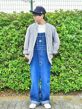 「EDWIN（エドウィン）のアイテム（オールインワン・サロペット）」を使った、くすくすさん（メンズ・167cm）の春コーディネート