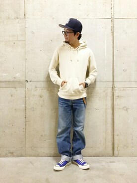 「UNIQLO（ユニクロ）のアイテム（パーカー）」を使った、くすくすさん（メンズ・167cm）の秋コーディネート