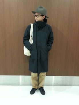 「ADAM ET ROPE'（アダムエロペ）のアイテム（モッズコート）」を使った、くすくすさん（メンズ・167cm）の秋コーディネート