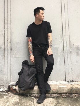 「streetsnap」｜「アイテム（アナログ腕時計）」を使った、Alfred Nilさん（メンズ・178cm）の夏コーディネート