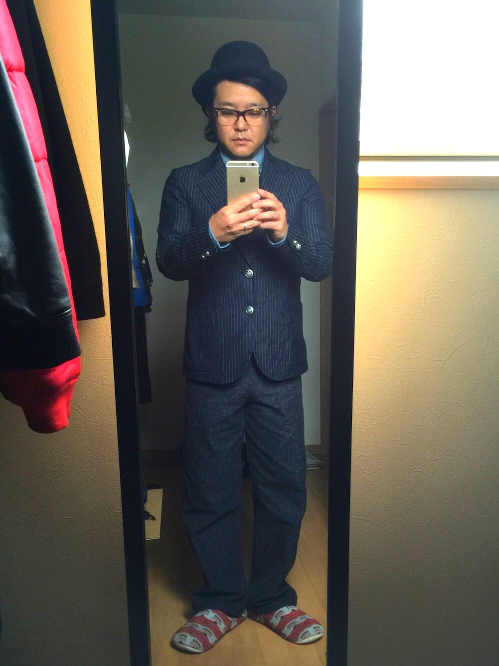 「the stylish Japan」｜「The Stylist Japanのアイテム（デニムジャケット、ブルー系）」を使った、Shiro Hamadaさん（メンズ・162cm）の春コーディネートの1枚目の写真