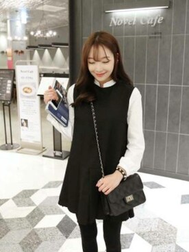 「men」｜「アイテム（ワンピース/ドレス）」を使った、Thinkzoさん（レディース・167cm）の冬コーディネート