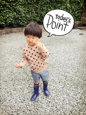 「アイテム（スウェット）」を使った、ＵmＴmさん（キッズ・100cm）の秋コーディネート