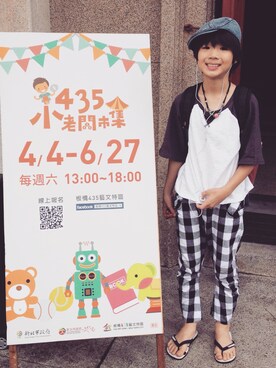 「アイテム（モカシン/デッキシューズ）」を使った、Chiさん（キッズ・130cm）の春コーディネート