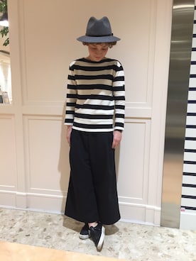 「SAINT JAMES（セントジェームス）のアイテム」を使った、midoriさん（レディース・166cm）の秋コーディネート