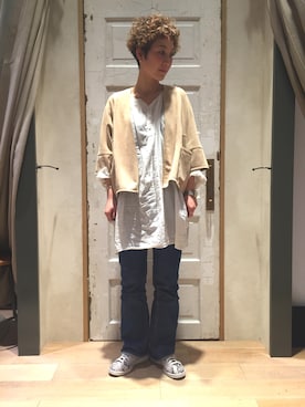 「HYKE（ハイク）のアイテム」を使った、midoriさん（レディース・166cm）の春コーディネート