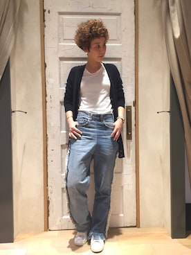 「77circa（ナナナナサーカ）のアイテム」を使った、midoriさん（レディース・166cm）の春コーディネート