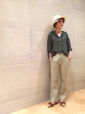 「GAIMO（ガイモ）のアイテム」を使った、midoriさん（レディース・166cm）の春コーディネート