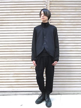 「DRESSEDUNDRESSED（ドレスドアンドレスド）のアイテム（ブーツ）」を使った、蘇雨さん（メンズ・183cm）の秋コーディネート
