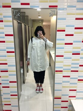 「アイテム（シャツワンピース）」を使った、＊ふかこ＊さん（レディース・175cm・20代）の春コーディネート