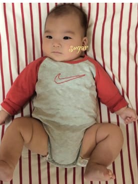 「NIKE（ナイキ）のアイテム（オールインワン・サロペット）」を使った、sugar875さん（キッズ・70cm）の秋コーディネート