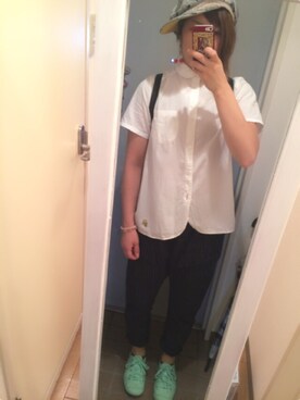 「FRAPBOIS（フラボア）のアイテム（シャツ/ブラウス、ホワイト系）」を使った、yunaさん（レディース・162cm）の秋コーディネート