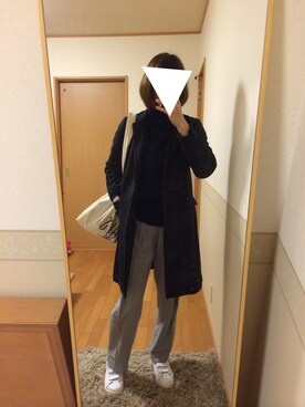 「LUCA/LADY LUCK LUCA（ルカ/レディラックルカ）のアイテム（チェスターコート）」を使った、mwさん（レディース・166cm）の冬コーディネート