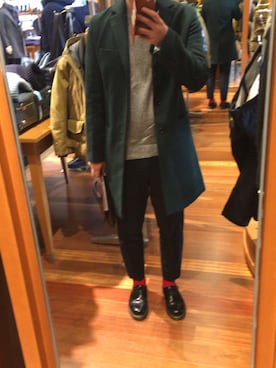「SEVENDAYS=SUNDAY（セブンデイズサンデイ）のアイテム（レッグウェア）」を使った、キリーさん（メンズ・185cm）の冬コーディネート
