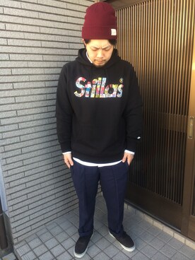 「SEVENDAYS=SUNDAY（セブンデイズサンデイ）のアイテム（スラックス）」を使った、yoheeeei-heyさん（メンズ・167cm）の冬コーディネート