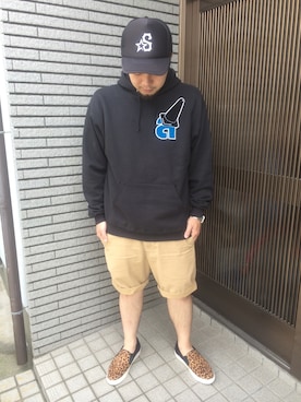 「ate（エイト）のアイテム」を使った、yoheeeei-heyさん（メンズ・167cm）の夏コーディネート