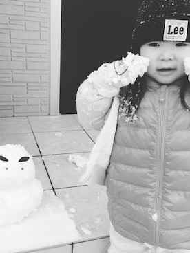 「雪だるま」｜kameen.tyさん（キッズ・110cm）の冬コーディネート