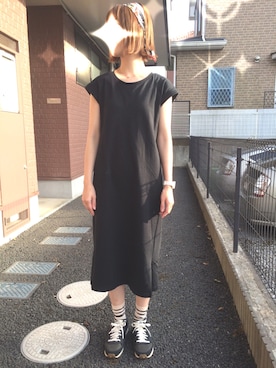 「ボーダーソックス」｜「アイテム（財布/小物）」を使った、n@omiさん（レディース・159cm）の春コーディネート