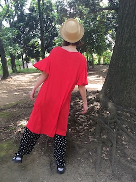 「BEAUTY&YOUTH UNITED ARROWS（ビューティーアンドユースユナイテッドアローズ）のBY ペーパーポークパイハット ◆（キャップ）」を使った、n@omiさん（レディース・159cm）の夏コーディネート