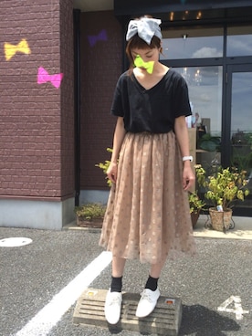 n@omiさん（レディース・159cm）の夏コーディネート