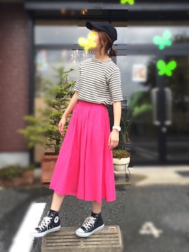 n@omiさん（レディース・159cm）の夏コーディネート