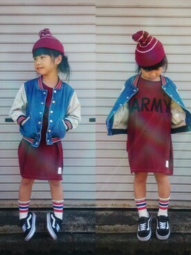 「ニットキャップ」｜cheerさん（キッズ・120cm）の秋コーディネート