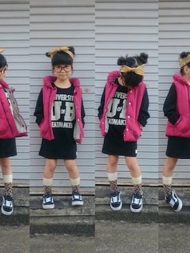 「レオパ柄」｜cheerさん（キッズ・120cm）の秋コーディネート
