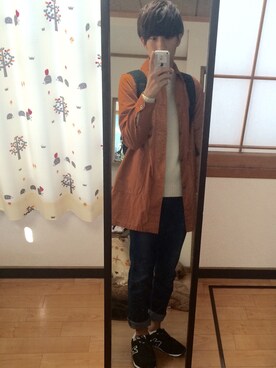 「STILL BY HAND（スティルバイハンド）のアイテム（ステンカラーコート）」を使った、じゅんちゃんさん（メンズ・171cm）の秋コーディネート