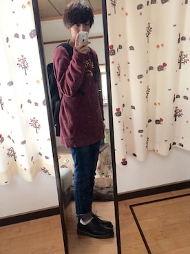 「Dr. Martens（ドクターマーチン）のDr.Martens (ドクターマーチン)/1461 3EYE GIBSON SHOES（その他シューズ）」を使った、じゅんちゃんさん（メンズ・171cm）の秋コーディネート