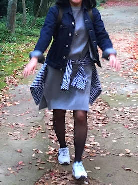 「URBAN RESEARCH（アーバンリサーチ）のUR インディゴデニムブルゾン（デニムジャケット、ブルー系）」を使った、kaoriさん（レディース・154cm）の春コーディネート