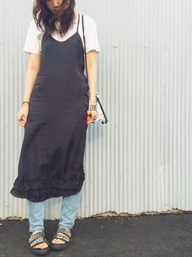 「HELK（ヘルク）のアイテム（バッグ）」を使った、Rinoさん（レディース・168cm）の春コーディネート