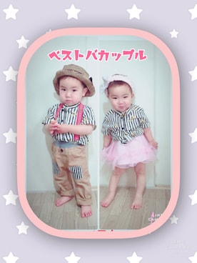 「カップルコーデ」｜yuito &yukiさん（キッズ・80cm）の春コーディネート