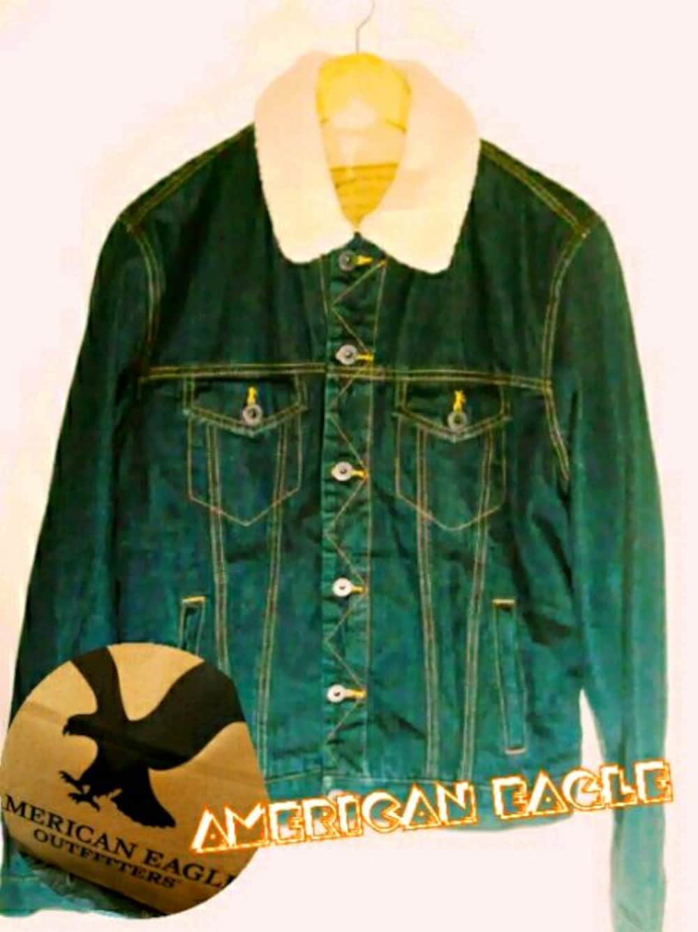 「冬、アウター、ootd、outfit、denim、アメカジ、上海、ショッピング、南京西路、1111」｜「American Eagleのアイテム（デニムジャケット、ブルー系）」を使った、かぴ0728さん（メンズ・160cm）の秋コーディネートの1枚目の写真