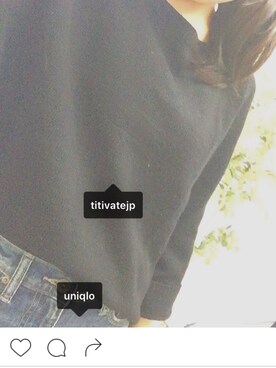 「titivate（ティティベイト）のアイテム（ニット/セーター、ブラック系）」を使った、girl_lhさん（レディース・154cm）の秋コーディネート