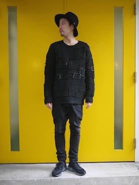 「hat」｜FUJITAHIROYUKIさん（メンズ・178cm）の冬コーディネート